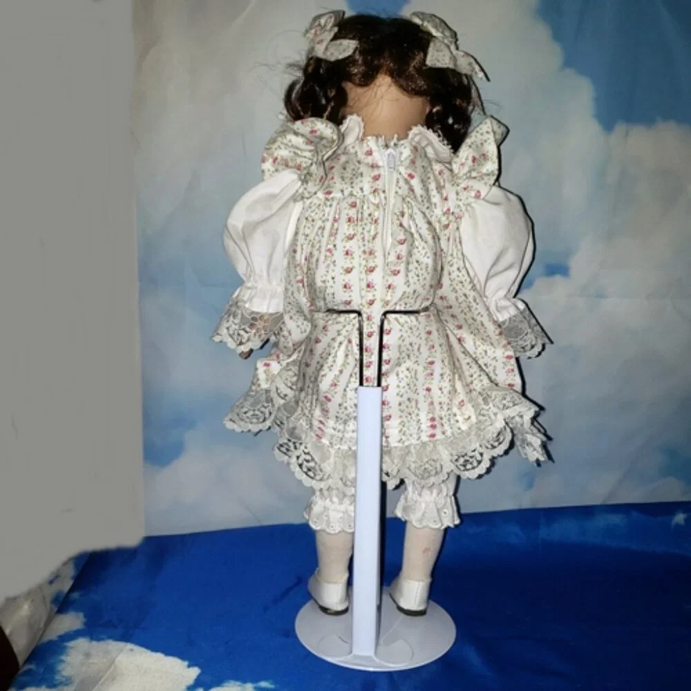 Vintage 1980s Porcelain Doll 16”